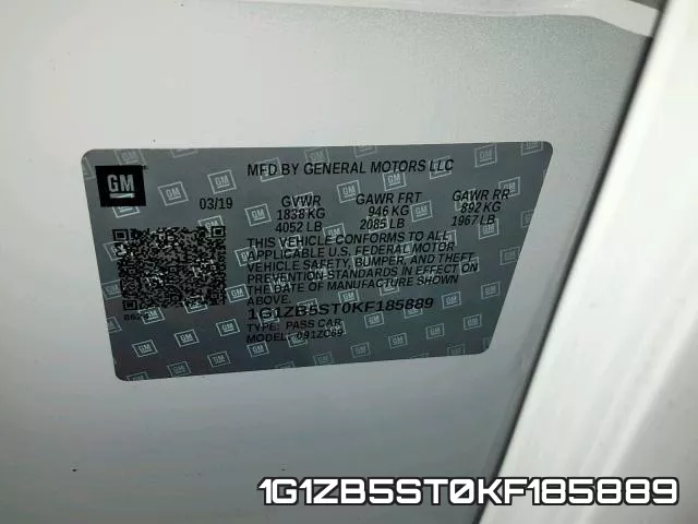 1G1ZB5ST0KF185889 фото 2