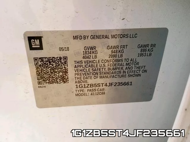 1G1ZB5ST4JF235661 фото 2