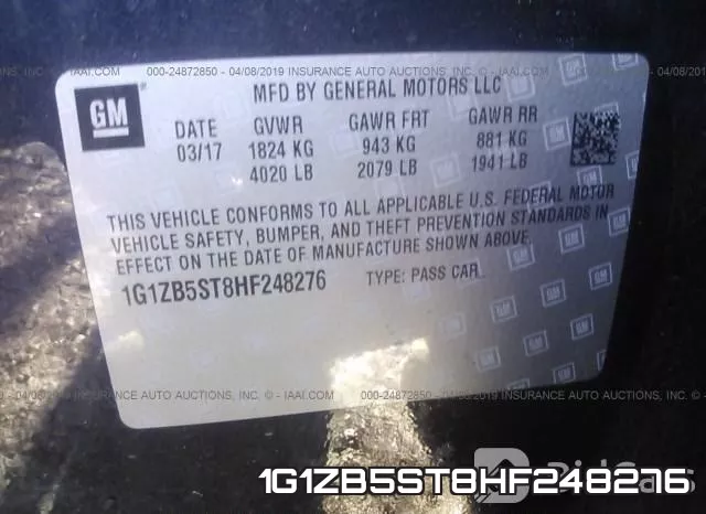 1G1ZB5ST8HF248276 фото 9