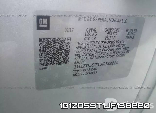 1G1ZD5ST1JF138220 фото 10