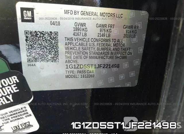 1G1ZD5ST1JF221498 фото 10