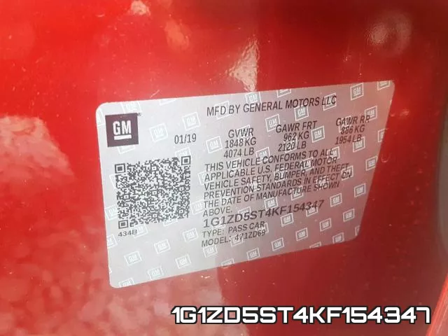 1G1ZD5ST4KF154347 фото 2