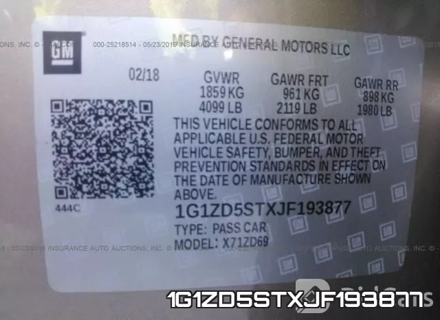 1G1ZD5STXJF193877 фото 10