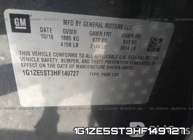 1G1ZE5ST3HF149727 фото 10