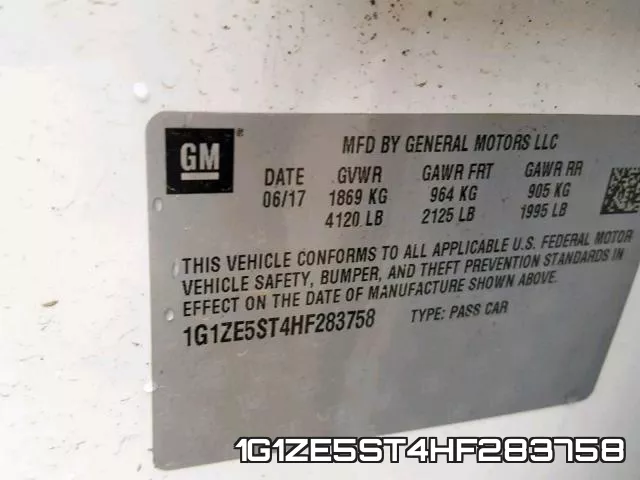1G1ZE5ST4HF283758 фото 2