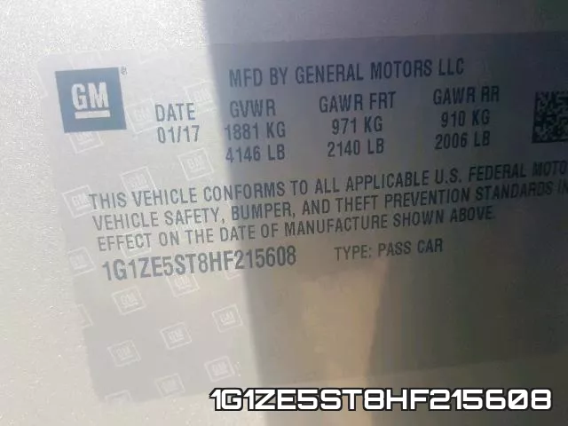1G1ZE5ST8HF215608 фото 2