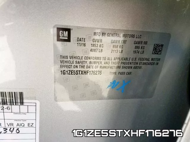 1G1ZE5STXHF176276 фото 2