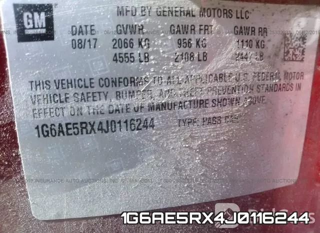 1G6AE5RX4J0116244 фото 10