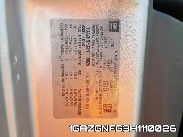 1GAZGNFG3H1110026 фото 2