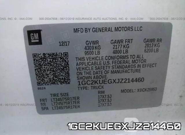 1GC2KUEGXJZ214460 фото 9