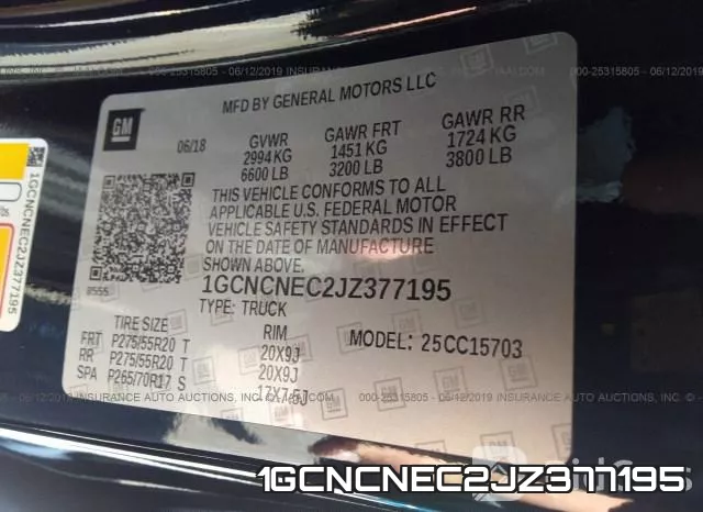 1GCNCNEC2JZ377195 фото 10
