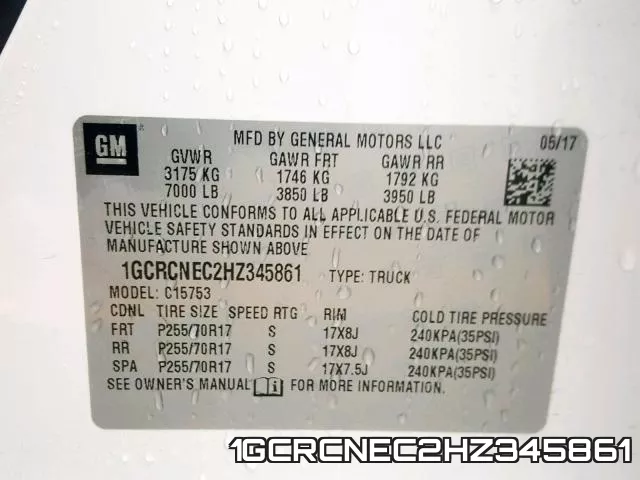 1GCRCNEC2HZ345861 фото 2
