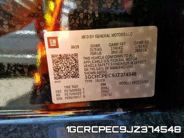 1GCRCPEC9JZ374548 фото 2