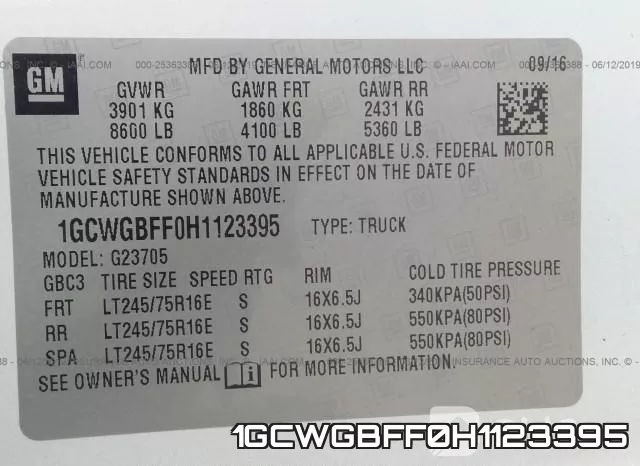 1GCWGBFF0H1123395 фото 10