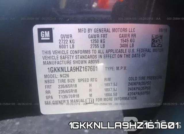 1GKKNLLA9HZ167601 фото 10