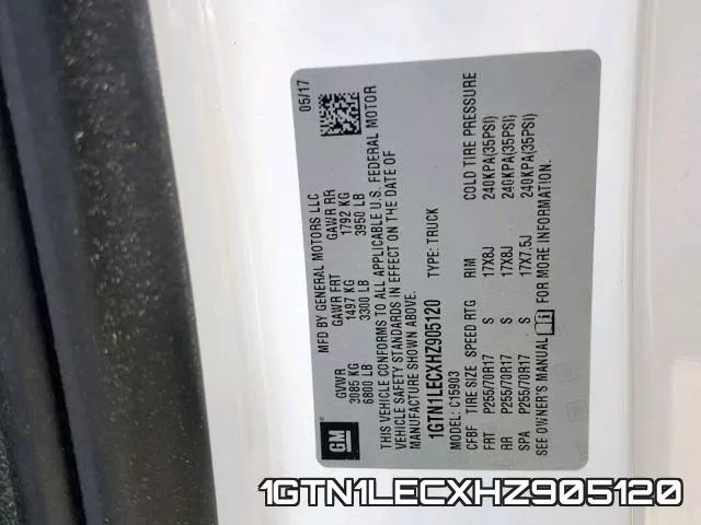 1GTN1LECXHZ905120 фото 2