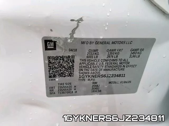 1GYKNERS6JZ234811 фото 2