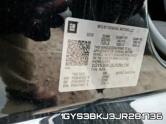 1GYS3BKJ3JR281736 фото 2