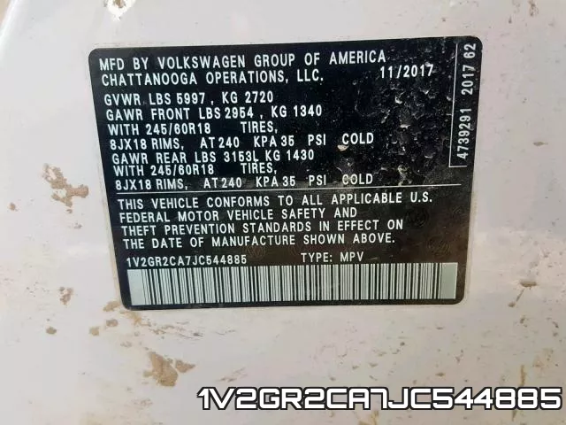 1V2GR2CA7JC544885 фото 2