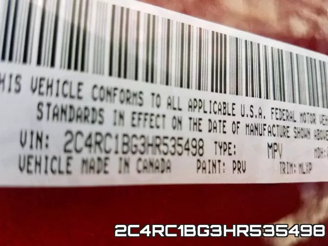 2C4RC1BG3HR535498 фото 2