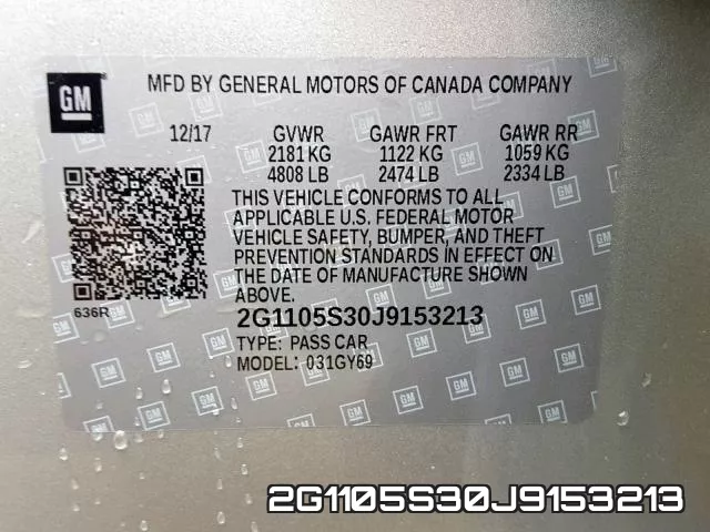 2G1105S30J9153213 фото 2