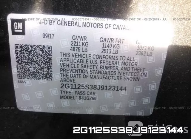 2G1125S38J9123144 фото 10