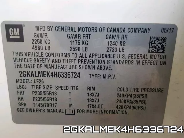 2GKALMEK4H6336724 фото 2