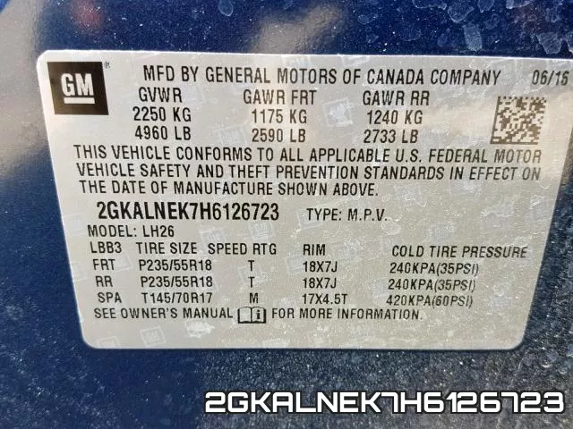 2GKALNEK7H6126723 фото 2