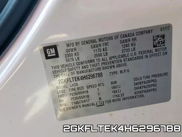 2GKFLTEK4H6296788 фото 2