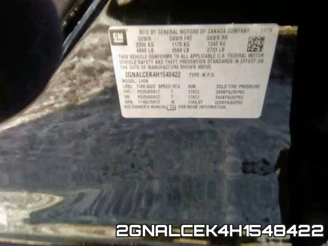 2GNALCEK4H1548422 фото 2