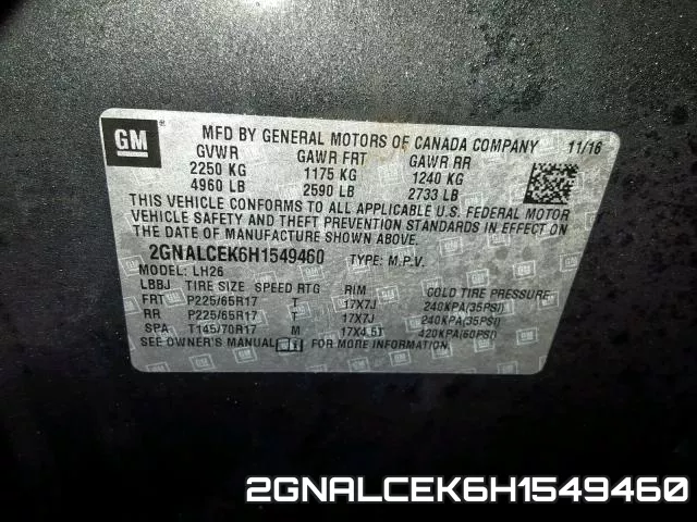 2GNALCEK6H1549460 фото 2