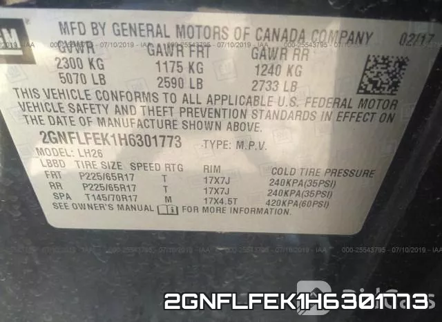 2GNFLFEK1H6301773 фото 10
