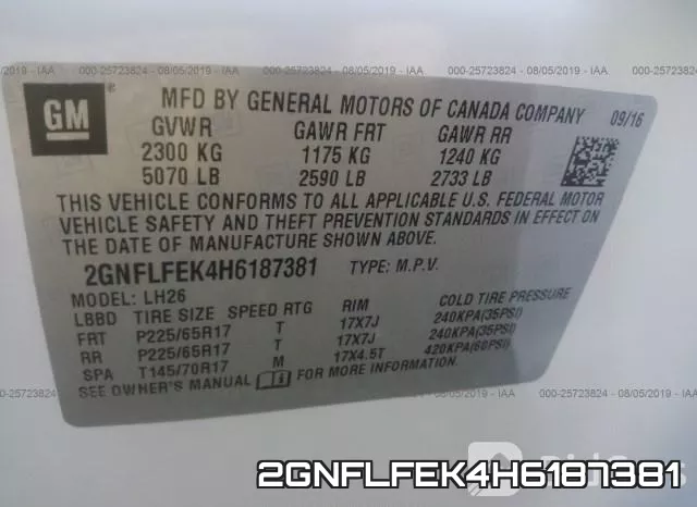 2GNFLFEK4H6187381 фото 9