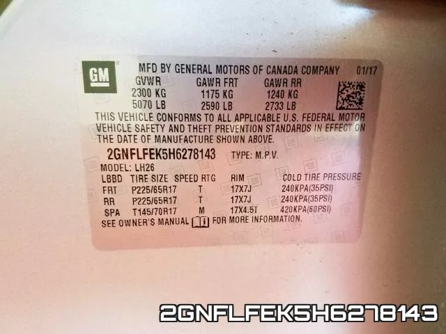 2GNFLFEK5H6278143 фото 2
