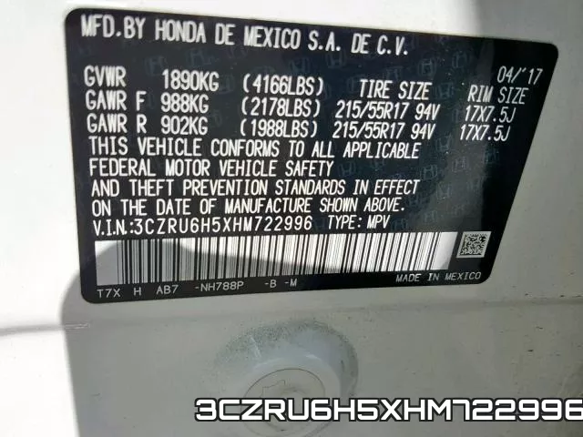 3CZRU6H5XHM722996 фото 2