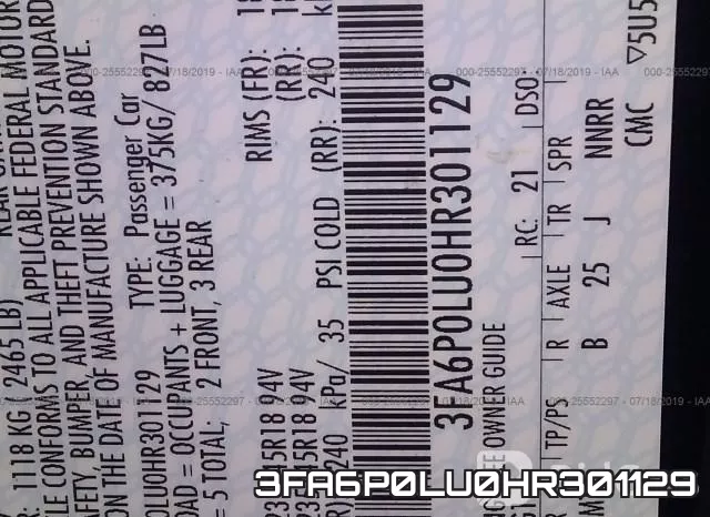 3FA6P0LU0HR301129 фото 10