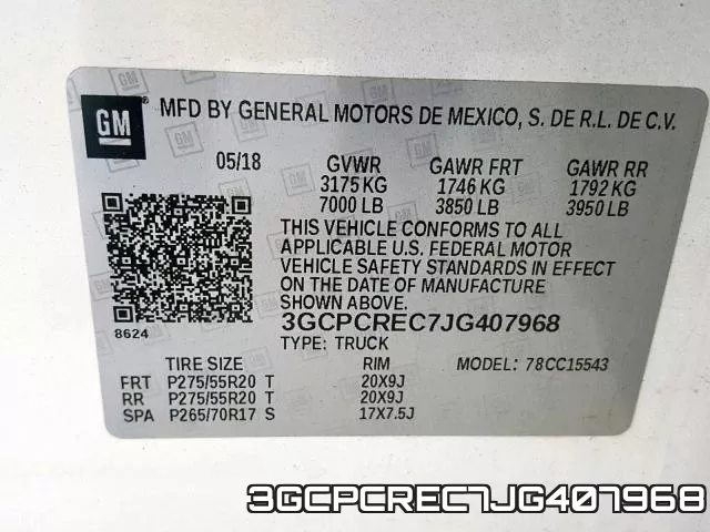 3GCPCREC7JG407968 фото 2