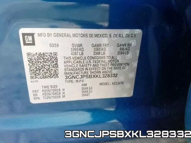 3GNCJPSBXKL328332 фото 2
