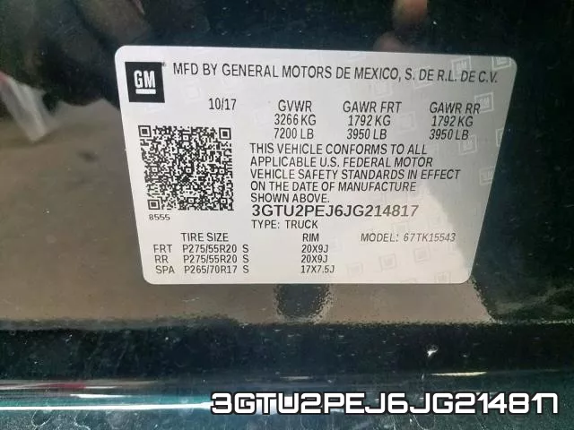 3GTU2PEJ6JG214817 фото 2