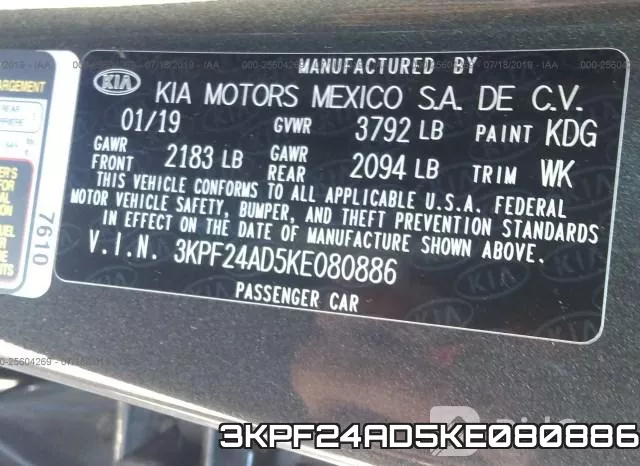 3KPF24AD5KE080886 фото 10