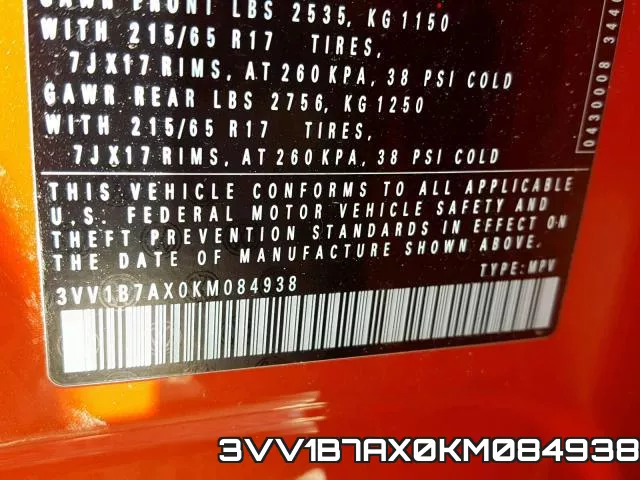 3VV1B7AX0KM084938 фото 2