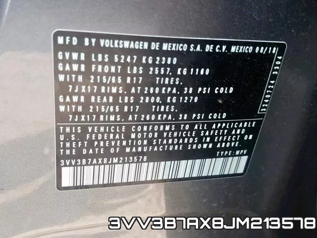 3VV3B7AX8JM213578 фото 2