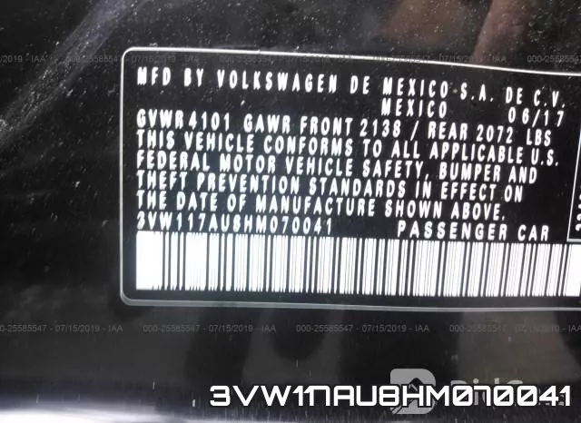 3VW117AU8HM070041 фото 10