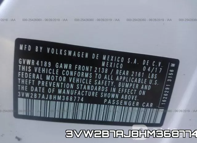 3VW2B7AJ8HM368774 фото 10