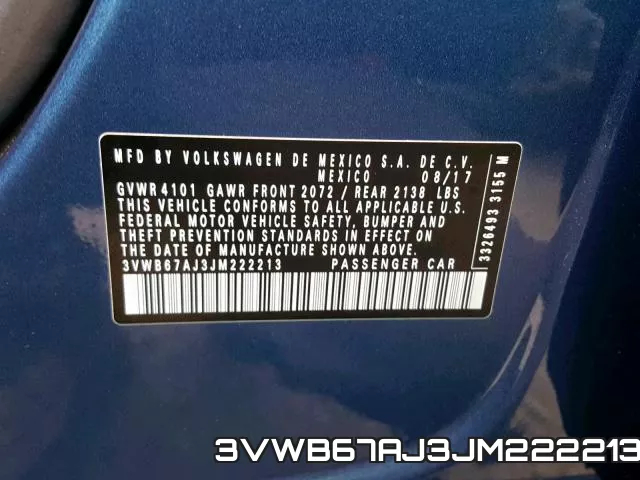 3VWB67AJ3JM222213 фото 2