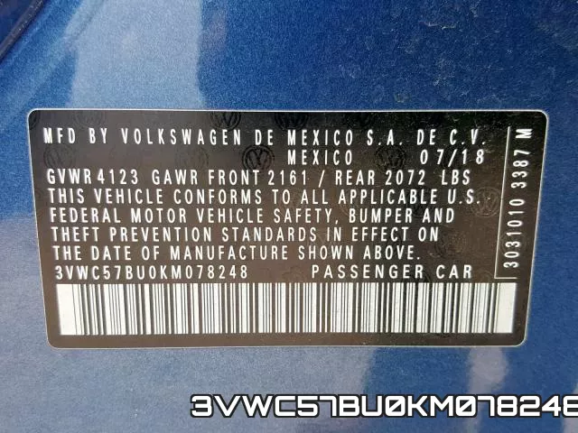 3VWC57BU0KM078248 фото 2