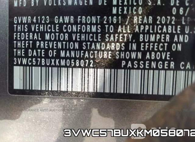 3VWC57BUXKM058072 фото 10