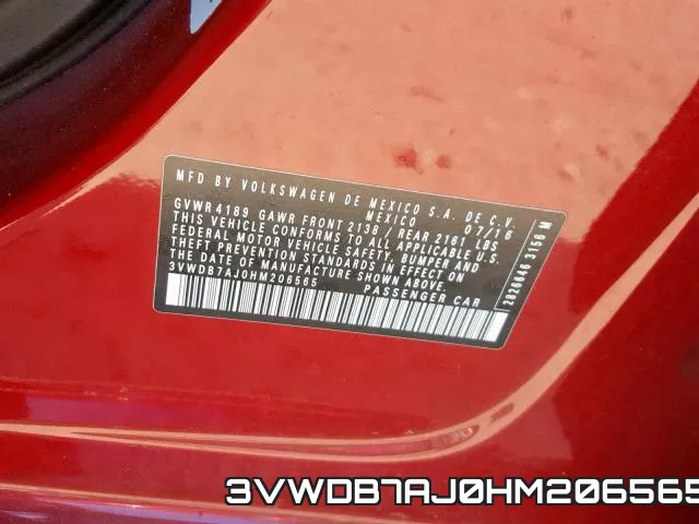 3VWDB7AJ0HM206565 фото 2