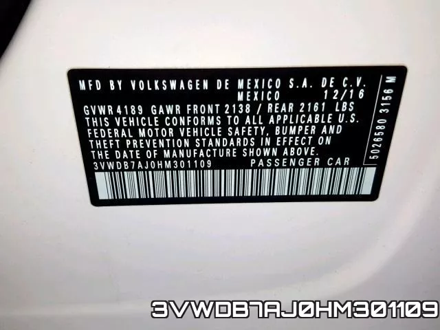 3VWDB7AJ0HM301109 фото 2