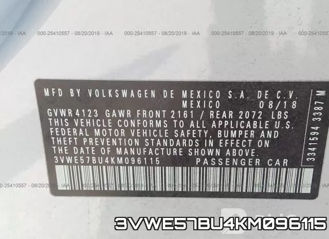 3VWE57BU4KM096115 фото 10